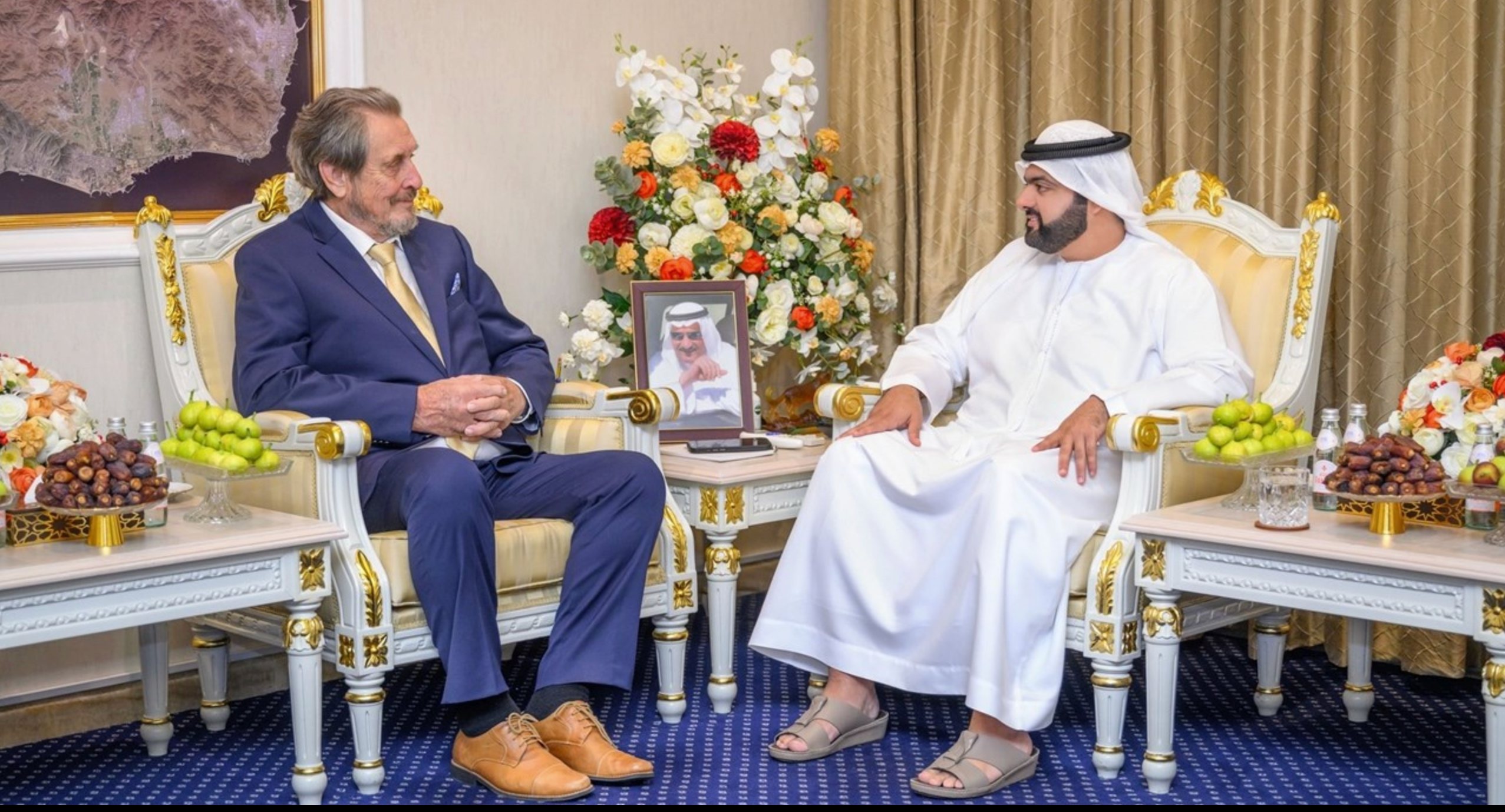 The Crown Prince of Fujairah meeting Errol Graham Musk