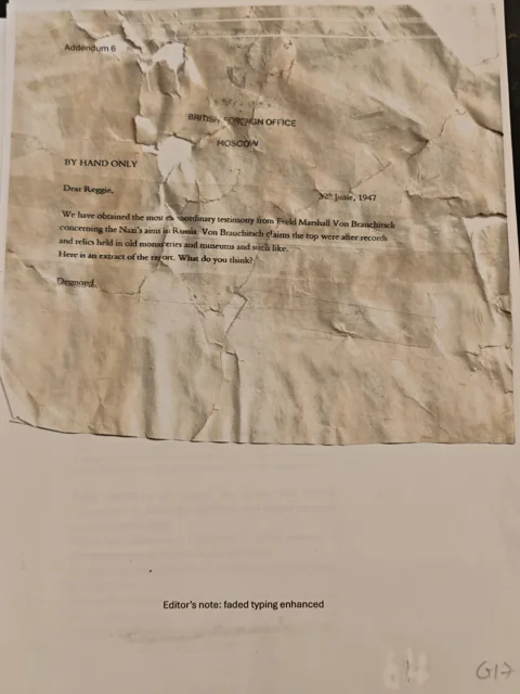 The Noah Papers, English page 6: British Foreign Office · Moscow